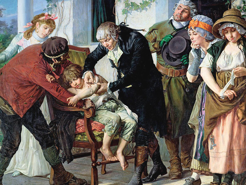 Edward Jenner gets vaccinated