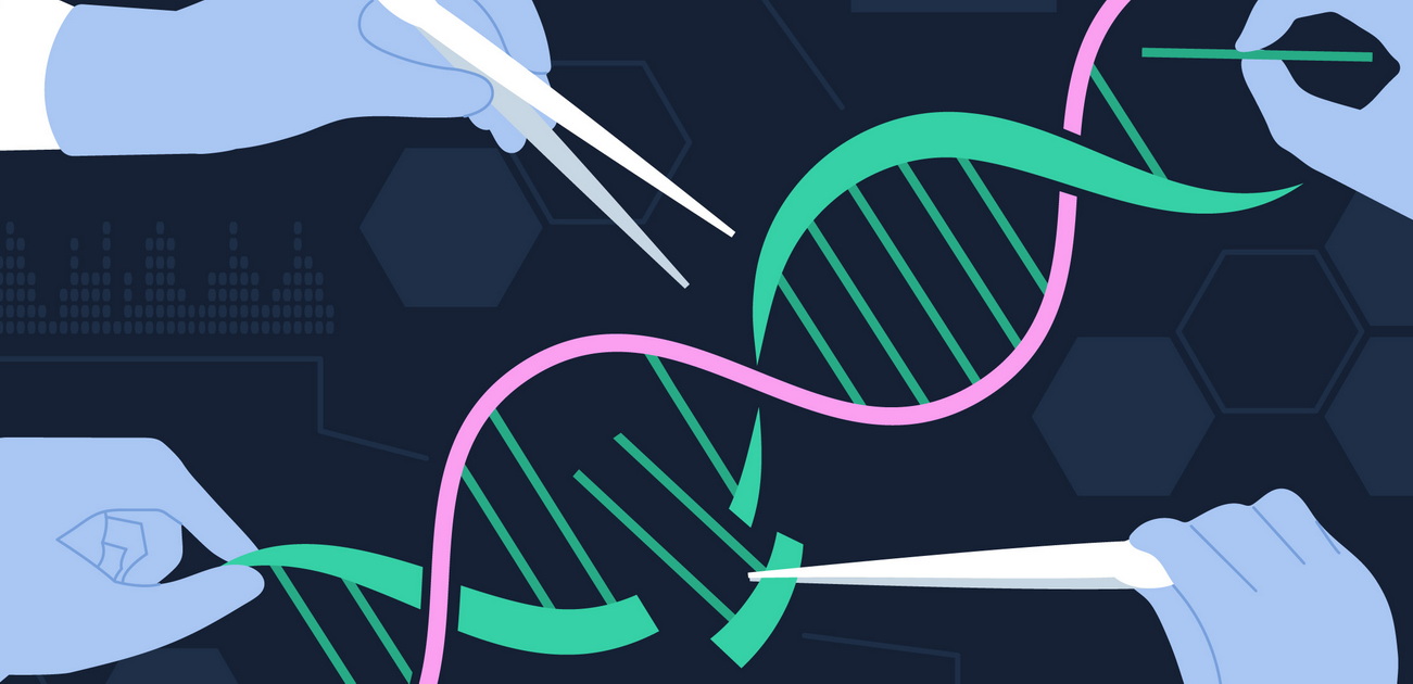 Иллюстрация: технология CRISPR, за которую в 2020 году дали Нобелевскую премию по химии.